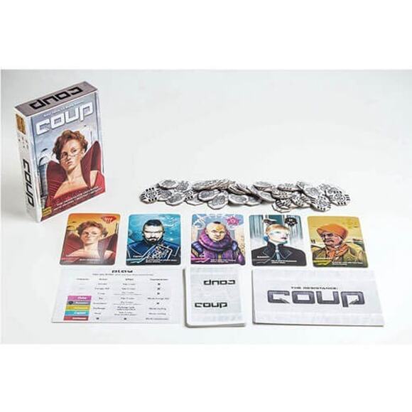 Coup - The Fast, Fun Bluffing Party Game for 2-6 Players. Perfect for Family Gam - Picture 2 of 6